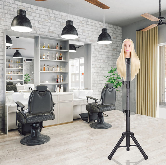 55Inch Wig Stand Tripod Mannequin Head Stand Adjustable Wig Head